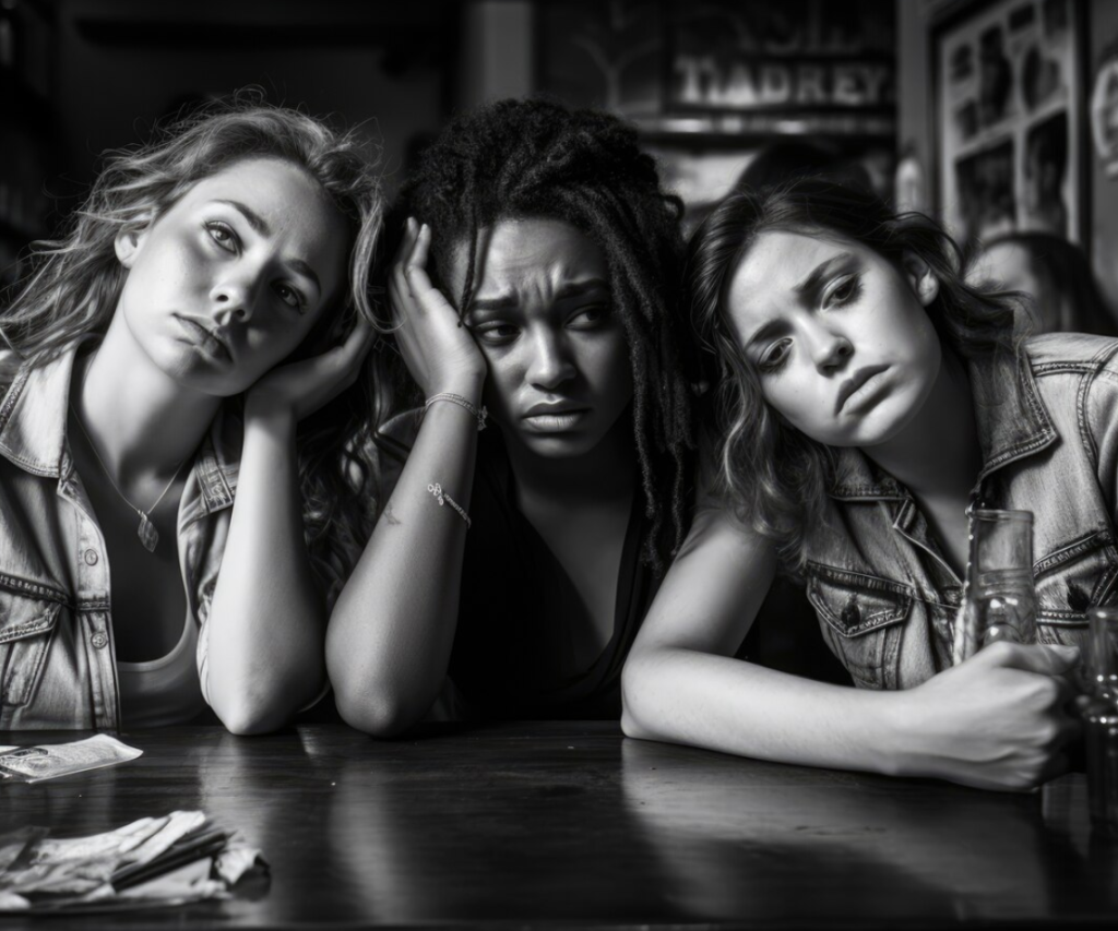 Three ladies confused and depressed about how to obtain the AIGP Certification